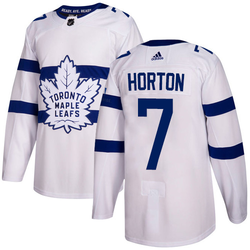 Adidas Maple Leafs #7 Tim Horton White Authentic 2018 Stadium Series Stitched NHL Jersey
